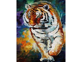 Картина по номерам по дереву Paintboy «Тигр»