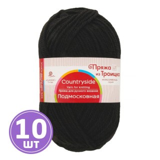 Пряжа из Троицка Подмосковная (002), черный, 10 шт. по 100 г Пряжа из Троицка Подмосковная (002), черный, 10 шт. по 100 г