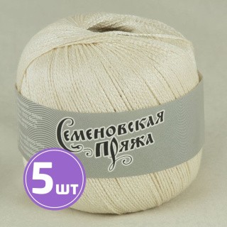Пряжа Семеновская пряжа Mone (36009), льняной+В_х1, 5 шт. по 100 г Пряжа Семеновская пряжа Mone (36009), льняной+В_х1, 5 шт. по 100 г