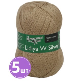 Пряжа Семеновская Lidiya W silver (171320), бежевый светлый, 5 шт. по 100 г Пряжа Семеновская Lidiya W silver (171320), бежевый светлый, 5 шт. по 100 г