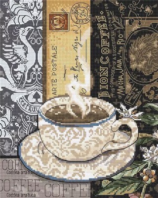 Набор для вышивания крестом «Lion Coffee C» Набор для вышивания крестом «Lion Coffee C»
