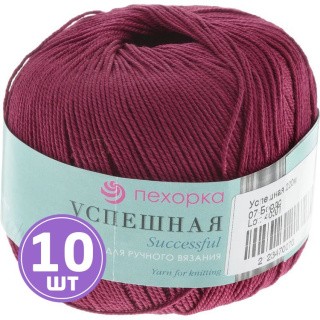 Пряжа Пехорка Успешная (007), бордо, 10 шт. по 50 г Пряжа Пехорка Успешная (007), бордо, 10 шт. по 50 г