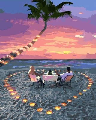 Картина по номерам «Свидание на берегу» Картина по номерам «Свидание на берегу»