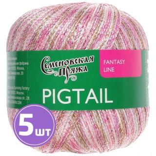 Пряжа Семеновская Pigtail (51685), белый-N057 5 шт. по 100 г Пряжа Семеновская Pigtail (51685), белый-N057 5 шт. по 100 г