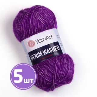 Пряжа YarnArt Denim Washed1 (921), фиолетовый меланж, 5 шт. по 50 г Пряжа YarnArt Denim Washed1 (921), фиолетовый меланж, 5 шт. по 50 г