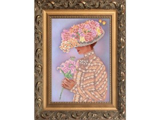 Рисунок на ткани «Дама с лилиями»