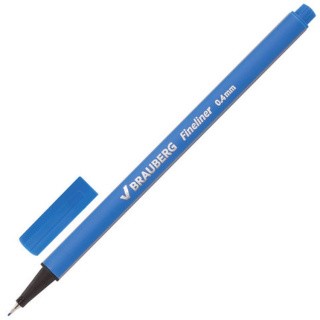 Ручка капиллярная (линер) BRAUBERG «Аero», голубая