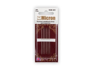 Иглы ручные швейные Micron для наметки №9, 6 шт., арт. KSM-301