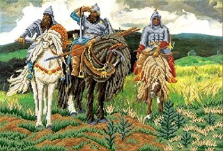 Рисунок на ткани «Три богатыря» Рисунок на ткани «Три богатыря»