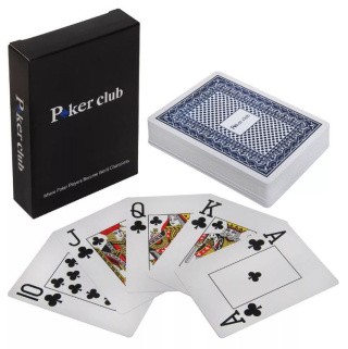 Карты пластиковые Poker club (синяя рубашка)