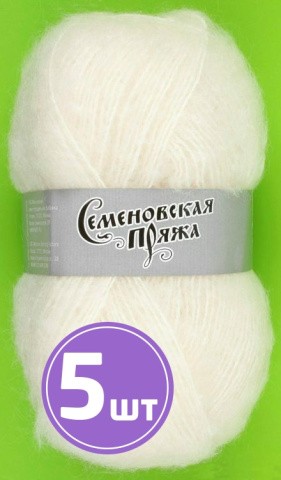 Пряжа Семеновская Angora Goat (25), суровый 5 шт. по 100 г