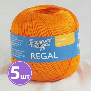Пряжа Семеновская Regal (655), ярко-оранжевый 5 шт. по 100 г Пряжа Семеновская Regal (655), ярко-оранжевый 5 шт. по 100 г
