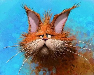 Картина по номерам «Смешной кот»