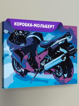 Картина по номерам «Black Kawasaki» Картина по номерам «Black Kawasaki»
