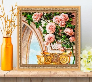 Алмазная вышивка «Арка и розы» Алмазная вышивка «Арка и розы»