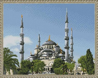 УЦЕНКА. Алмазная вышивка «Стамбул. Голубая мечеть» (порвана коробка)