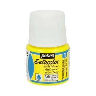 Краска для светлых тканей Setacolor, цвет: желтый флуоресцентный, 45 мл