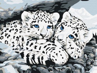 Картина по номерам «Снежные барсы» Картина по номерам «Снежные барсы»