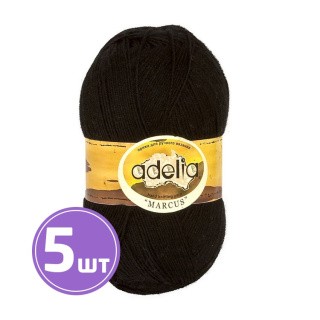 Пряжа Adelia MARCUS (02), черный, 5 шт. по 100 г Пряжа Adelia MARCUS (02), черный, 5 шт. по 100 г