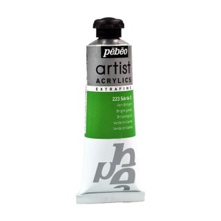 Краска акриловая Pebeo Artist Acrylics extra fine №2 (Зеленый яркий), 37 мл