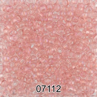 Бисер Чехия круглый 5 10/0, 2,3 мм, 500 г, цвет: 07112 бледно-розовый