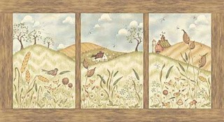 Ткань для пэчворка WEEDS'N TWEEDS PANEL 4095, 60x110 см, 145 г/м2, 100% хлопок, Red Rooster Fabrics