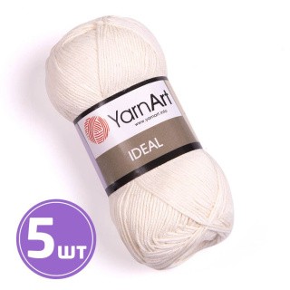 Пряжа YarnArt Ideal (222), белый, 5 шт. по 50 г