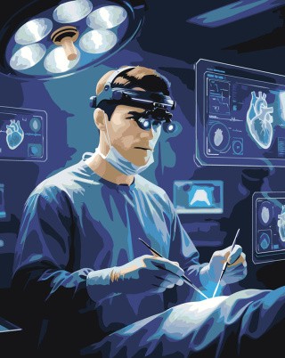 Картина по номерам Медицина врач хирург в больнице