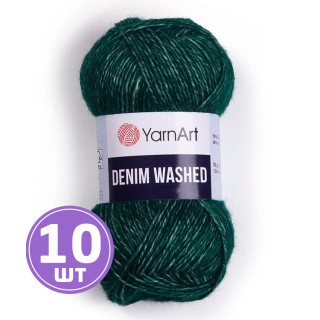 Пряжа YarnArt Denim Washed2 (Деним вошд 2) (924), меланж зеленый, 10 шт. по 50 г