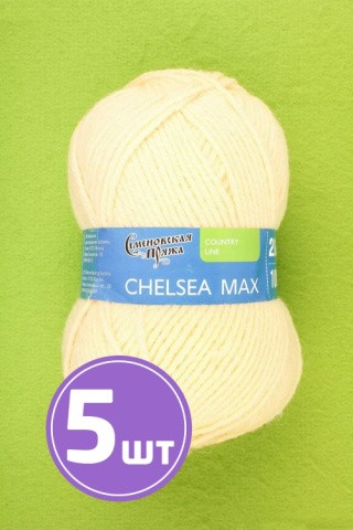 Пряжа Семеновская Chelsea MAX (772), шампанское 5 шт. по 100 г Пряжа Семеновская Chelsea MAX (772), шампанское 5 шт. по 100 г
