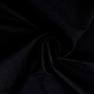 Ткань Поплин стрейч, 1 м х 150 см, 125 г/м², цвет: черный, TBY