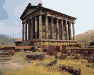Картина по номерам «Армения: античный храм Гарни 40x50»
