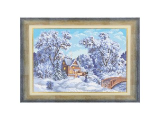 Рисунок на ткани «Снеговичок»