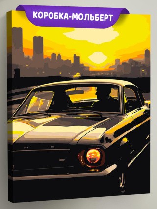 Картина по номерам, светящаяся в темноте «Машина на закате» Картина по номерам, светящаяся в темноте «Машина на закате»