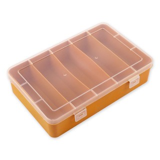 Коробка для швейных принадлежностей, пластик, цвет: желтый, 19x12,5x4,7 см, Gamma