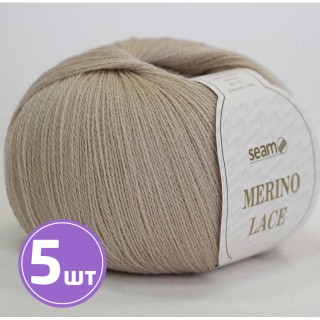 Пряжа SEAM MERINO LACE (35), речной жемчуг, 5 шт. по 50 г