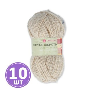 Пряжа Пехорка Овечья шерсть (530), светлый натуральный, 10 шт. по 100 г Пряжа Пехорка Овечья шерсть (530), светлый натуральный, 10 шт. по 100 г