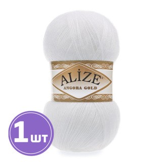 Пряжа ALIZE Angora Gold (55), белый, 1 шт. 100 г