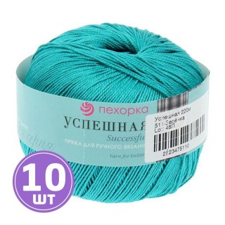 Пряжа Пехорка Успешная (511), зелёнка, 10 шт. по 50 г Пряжа Пехорка Успешная (511), зелёнка, 10 шт. по 50 г