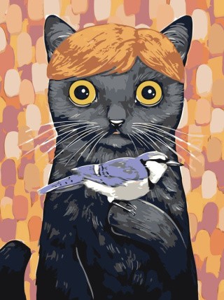 Картина по номерам «Птичка на лапке» Картина по номерам «Птичка на лапке»