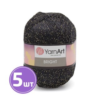 Пряжа YarnArt Bright (105), черно-золотой, 5 шт. по 90 г Пряжа YarnArt Bright (105), черно-золотой, 5 шт. по 90 г
