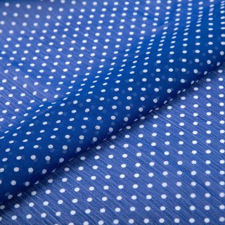 Ткань блузочная Chiffon, 68 г/м2, 2 м х 147 см, цвет: синий/белый, Gamma