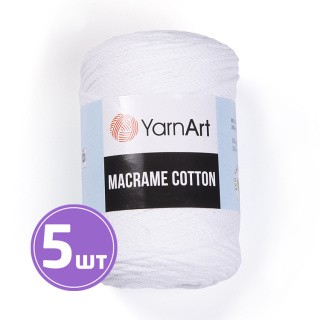 Пряжа YarnArt Macrame Cotton (Макраме Коттон) (751), ультрабелый, 5 шт. по 250 г