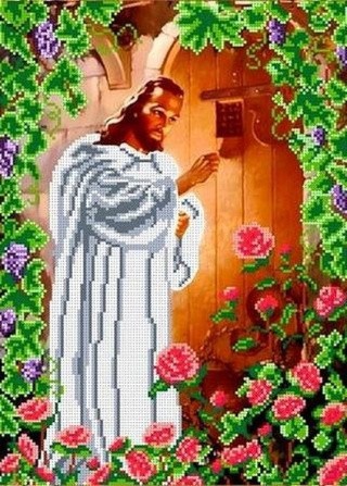 Рисунок на ткани «Иисус стучащий в дверь» Рисунок на ткани «Иисус стучащий в дверь»