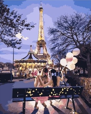 Картина по номерам «Подруги в Париже» Картина по номерам «Подруги в Париже»