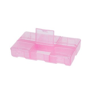 Контейнер пластиковый, цвет: розовый, прозрачный, Gamma