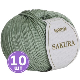 Пряжа SEAM SAKURA (Сакура) (1036), долина, 10 шт. по 50 г