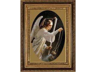 Рисунок на ткани «Ангел со свечей»