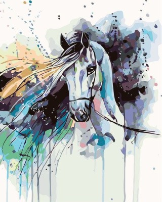 Картина по номерам «Лошадь в красках»