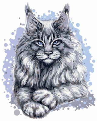 Картина по номерам «Мейн-кун. Акварель» Картина по номерам «Мейн-кун. Акварель»